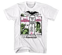 Hammer Horror Double Creature Feature Mens T Shirt Dracula Curse of Frankenstein(Large)