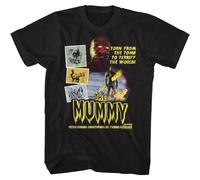 Hammer Horror The Mummy Torn from The Tomb to Terrify The World Men's T Shirt Black