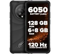 HAMMER Iron 6 5G 14GB/128GB Rugged Smartphone, 6050mAh Battery, 64MP Night Vision Camera, 6.56" 120Hz Display, Android 15, 18W Fast Charge, IP69 Waterproof, Dual SIM, NFC