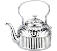 Hammer Pattern Boiling Kettle Stainless Steel Teapot with Tea Strainer Restaurant Hotel Brewing Tea Pot 1.2L / 1.5L Capacity(Gold,1.2L)(OneColor,1.5L US)