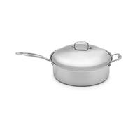 Hammer Stahl Stainless Steel 8 Quart Family Saute with Cover Silver