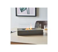 (Hammer Stone Grey) Rectangle Bioethanol Tabletop Fireplace