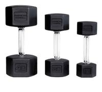 Hammer Strength Rubber Hex Dumbbells - Pairs, 22.5kg