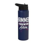 Hammer Throwing Diva Throw Thrower Track Field Apparel Stainless Steel Insulated Water Bottle