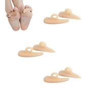 Hammer Toe Straightener Cushions,3 Pairs Silicone Toes Props Straightener Pads Hammer Toe Cushion Toe Crests Pads Soft Under Toe Cushion Corrector for Bent Crooked Curled Claw and Hammer Toes Beige