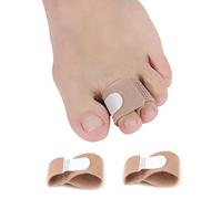 Hammer Toe Straightener, Hammer Toe Splints, Toe Cushioned Bandages for Correcting Hammer Toes, Broken Toes, Crooked Toes & Overlapping Toes - PEDIMEND (2PCS, Beige)