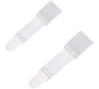 Hammer Toe Straightener, Hammer Toe Splints, Toe Cushioned Bandages for Correcting Hammer Toes, Broken Toes, Crooked Toes & Overlapping Toes - PEDIMEND (2PCS, White)