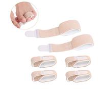 Hammer Toe Straightener Tape 6Pcs Skin Tone Nylon Latex Toe Wraps Correct Overlapping Toes Protect Promote Healing Finger Fractures Suitable for All Sports Casual Shoes