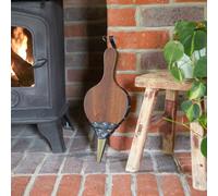 Hammer & Tongs Fireplace Dark Wood Bellows - Traditional Fire Blower with Leather Effect Lung and Brass Rivets - Rustic Wooden Hand Bellow for Log Burners, Wood Stoves
