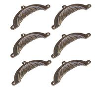 Hammer & Tongs Fluted Cabinet Drawer Pull - W130mm x H60mm - Brass - Pack of 6 - Home Cupboard Door Knob Handles Screws Included