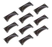 Hammer & Tongs Rectangular Cabinet Drawer Pull - W105mm x H50mm - Raw - Pack of 10 - Home Cupboard Door Knob Handles Screws Included