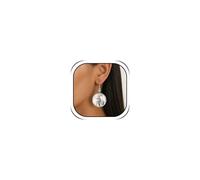 Hammered Coin Earrings for Women Antique Silver Disc Dangle Earrings Vintage Round Drop Boho Statement Jewelry, M, Zinc, No Gemstone