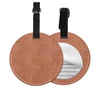 Hammered Copper Look,Luggage Tags Pu Leather Name Tag Travel Suitcase Identifier ID Tags Durable Baggage Label 2 pcs