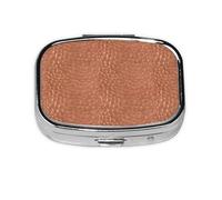 Hammered Copper Look,Meta Pill Box 2 Compartment Medicine Case,Portable Organizer,Rectangle Meta Portable Organizer Pill Box 1155 Compartment Medicine Case