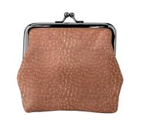 Hammered Copper Look, PU Leather Coin Purse, Small Wallets, Change Pouch with Kiss Lock Clasp Buckle, Change Purse
