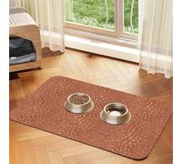 Hammered Copper Look,Waterproof Pet Feeding Mat,PU Leather Placemats for Cat Dog Water Bowl,Food Mats,30x45cm