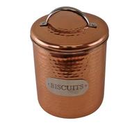 Hammered Copper Metal Kitchen Food Storage Tin Canister Pot (Biscuit Tin)