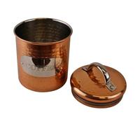 Hammered Copper Metal Kitchen Food Storage Tin Canister Pot (Tea Coffee Sugar Set)