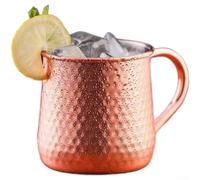 Hammered Copper Mug 500ml Stainless Steel Hammered Copper Mug