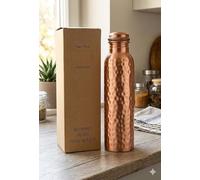 Hammered Copper Water Bottle 1 Litre - Ayurvedic Pure Copper Barrel Design, Extra Large Leakproof Bottle for Daily Hydration, Supports Wellness, Stylish & Durable Reusable Drinking Bottle
