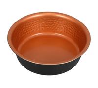 Hammered Dog Bowl Non Spill Metal Dish 21.60x21.60x6.40cm