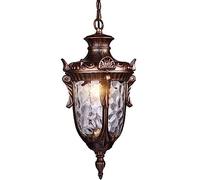 Hammered Glass Pendant Lamps European- Waterproof E27 Retro Victorian Lantern Outdoor Ceiling Light Ceiling Chandelier Decorative Garden Villa Lighting Fixture Balcony Terrace Garden YYQB Made in