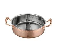 Hammered Hot Pot, Rose Slots, 30CM Without Lid | Large Capacity, Cookware, for Tabletop Dining