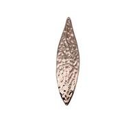 Hammered Large Leaf Pendant Charms For Scrapbook Ornaments, 85x20mm, Kc Gold Color, 2 Pieces