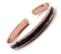 Hammered Pure Copper Viking Bracelet - Rustic Hand-Forged 99.9% Solid Copper Bangle - Traditional Nordic Healing Cuff for Arthritis & Strength - Adjustable Men’s & Women’s Craft - Made in Nepal