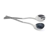 Hammered Stainless Steel Serving Utensils - Salad Spoons - Salad Servers by Colleta Home
