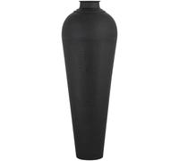 Hammered Vase with Lid - Large - Matt Black Metal