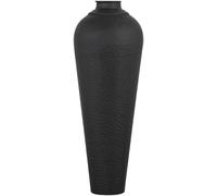 Hammered Vase with Lid - Medium - Matt Black Metal