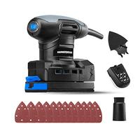 Hammerhead 1.4-Amp Multi-Function Detail Sander with 12pcs Sandpaper, Dust Collection System, and Detail Attachment - HADS014