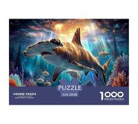 Hammerhead Light Puzzles 1000 Pieces Marine Life Jigsaw Puzzles for Adults Educational Game Challenging Puzzles for The Whole Family, for Women, Gifts for Men 100% Recycled Cardboard 52x38cm/1000pcs