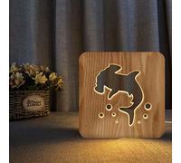 Hammerhead Shark 3D Wooden lamp LED Night Light Home Room Decoration Creative Table Lamps for Gifts