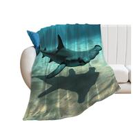 Hammerhead Shark Blanket Warm Throw Blankets Flannel Blanket for Camping Picnic Travel 40"*50" （100 * 130cm）