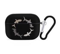 Hammerhead Shark Chase Compatible with Airpod Pro Case Cover Skin with Keychain