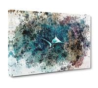 Hammerhead Shark In Abstract Modern Art Canvas Wall Art Print Ready to Hang, Framed Picture for Living Room Bedroom Home Office Décor, 24x16 Inch (60x40 cm)