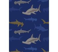 Hammerhead Shark Notebook | Hammerhead Shark Notepad | Wide Ruled Notebook | Hammerhead Shark Journal | Notebook with Hammerhead Sharks | 120 Lined Pages