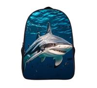 Hammerhead Shark Scans The Ocean Backpack, Laptop Backpack for Men, 16 Inch Travel Hiking Daypack, Casual Backpacks