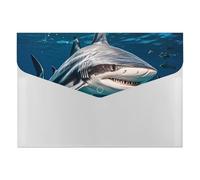 Hammerhead Shark Scans The Ocean File Organizer for Office,6 Pockets Expanding File Folder, Portable Accordion Folders for Desktop, Waterproof Paper Bill Receipt Organizer for Business