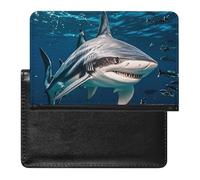 Hammerhead Shark Scans The Ocean Passport Holder for Men, PU Leather Passport Cover with Card Slot, Waterproof Passport Protector for Travel, Wallet Protector Case for Women