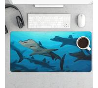 Hammerhead Sharks Gaming Mouse Pad 12x24 Inch Desk Pad Protector Waterproof Non-Slip Rubber Base Keyboard Mat Extra Large Desktop Mat for Office Home Computer Laptop Table Accessory