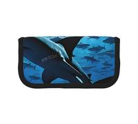 Hammerhead Sharks Large Capacity Canvas Pencil Case, Sturdy and Durable, Easy to Store in an Orderly Manner