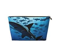 Hammerhead Sharks Leather Travel Wash Bag, A Fashionable and Practical Makeup Organizer