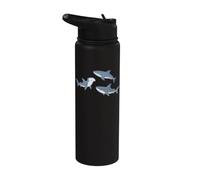 Hammerhead Sharks Ocean Marine Life Predator Shark Lover Stainless Steel Insulated Water Bottle