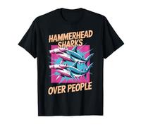 Hammerhead Sharks Over People Funny Hammerhead Shark T-Shirt