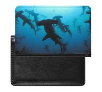 Hammerhead Sharks Passport Holder PU Leather Slim Passport Cover with Card Slots Travel Document Holder Cover