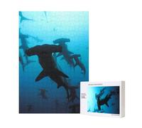 Hammerhead Sharks Printed,300 Pieces Wooden Jigsaw Family Game Jigsaw Puzzles for Adults Teens