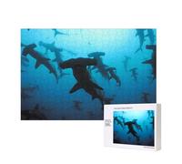 Hammerhead Sharks Printed,300 Pieces Wooden Jigsaw Family Game Jigsaw Puzzles for Adults Teens Home Decor